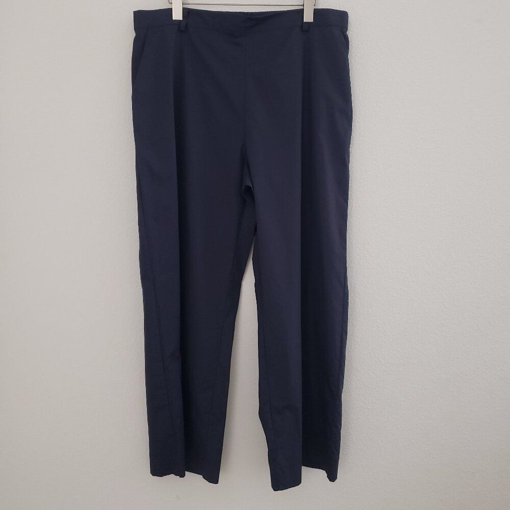 EtiCi Palazzo Pants Navy Bue XXL Wide Leg Office Casual Lightweight Flowy